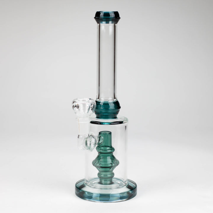 10" color accented glass water bong with diffuser