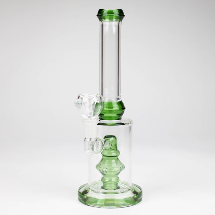 10" color accented glass water bong with diffuser