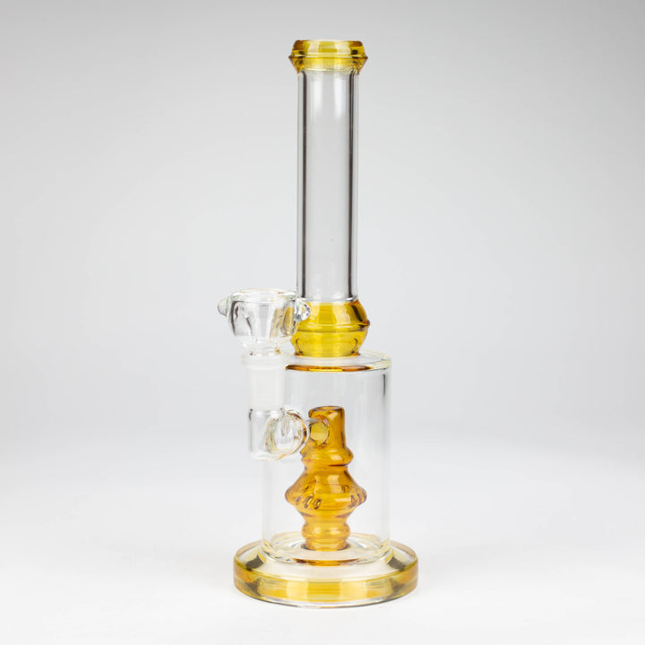 10" color accented glass water bong with diffuser