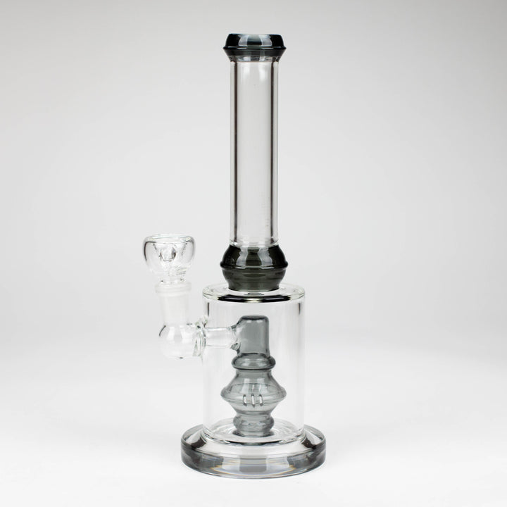 10" color accented glass water bong with diffuser