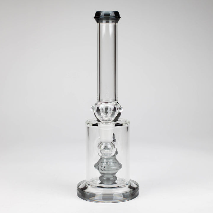 10" color accented glass water bong with diffuser