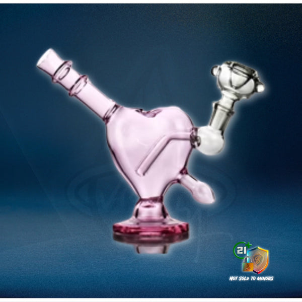 7" Heart Bong with Bowl Slide