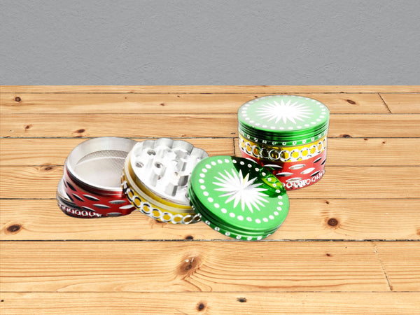 Metal 4-layers rasta design Grinder