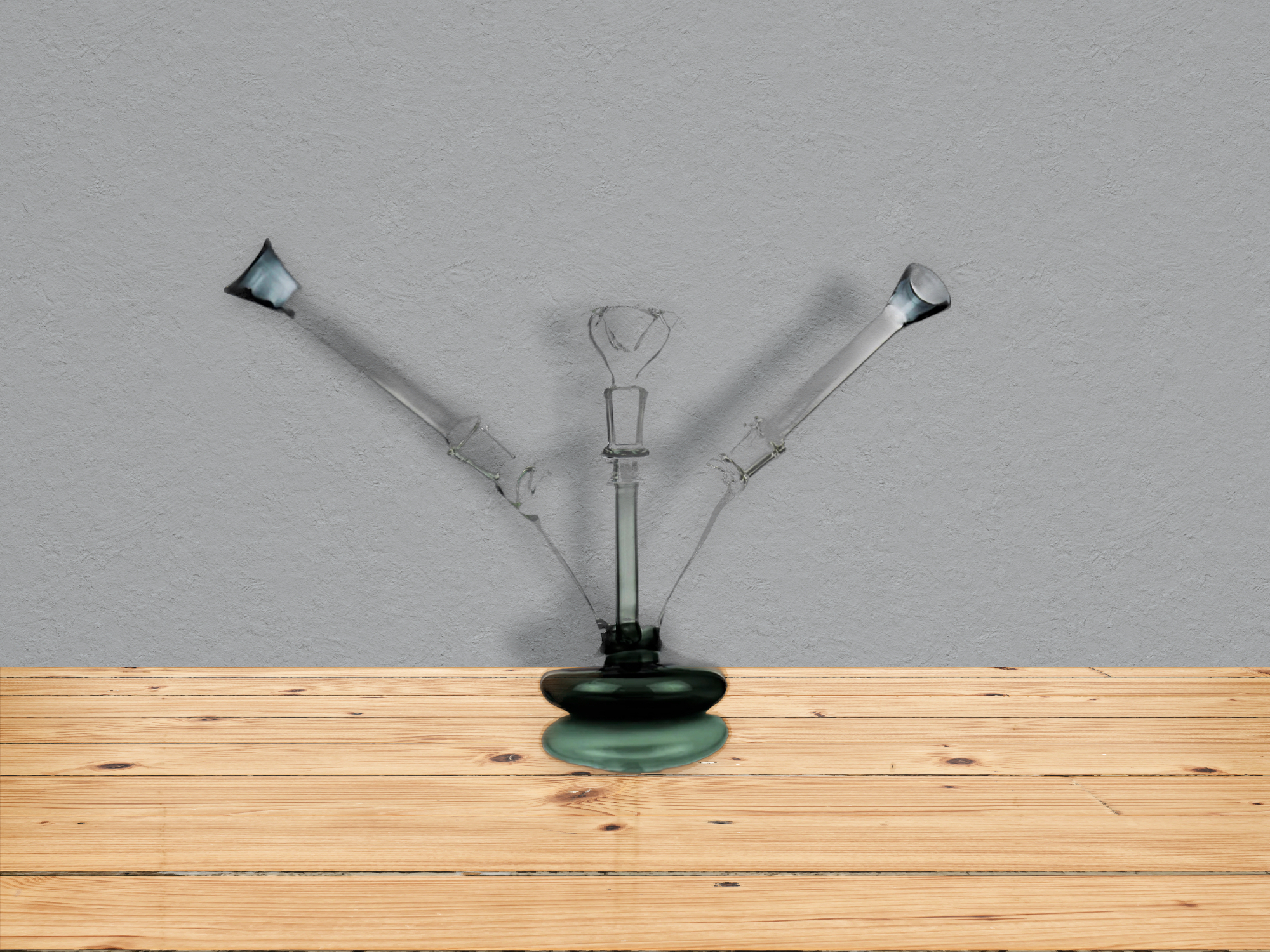 8" Love Birds glass water bubbler for two Vicious